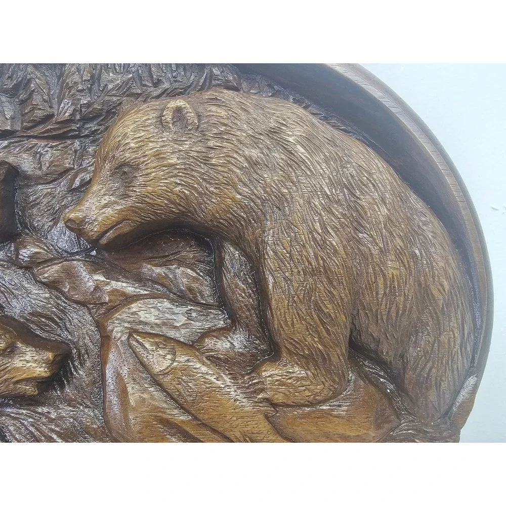 Vintage karl Rothammer Bear Family Wall Plaque Black Forest style 1970s